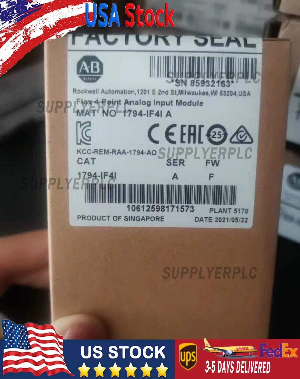 1PC New Factory Sealed 1794-IF4I SER A Flex 4 Point Analog Input Module 1794IF4I