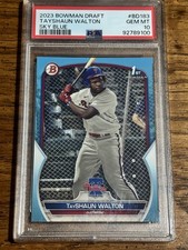 2023 Bowman Draft TayShaun Walton #BD-183 Sky Blue /499 PSA 10 Gem Mint Rookie