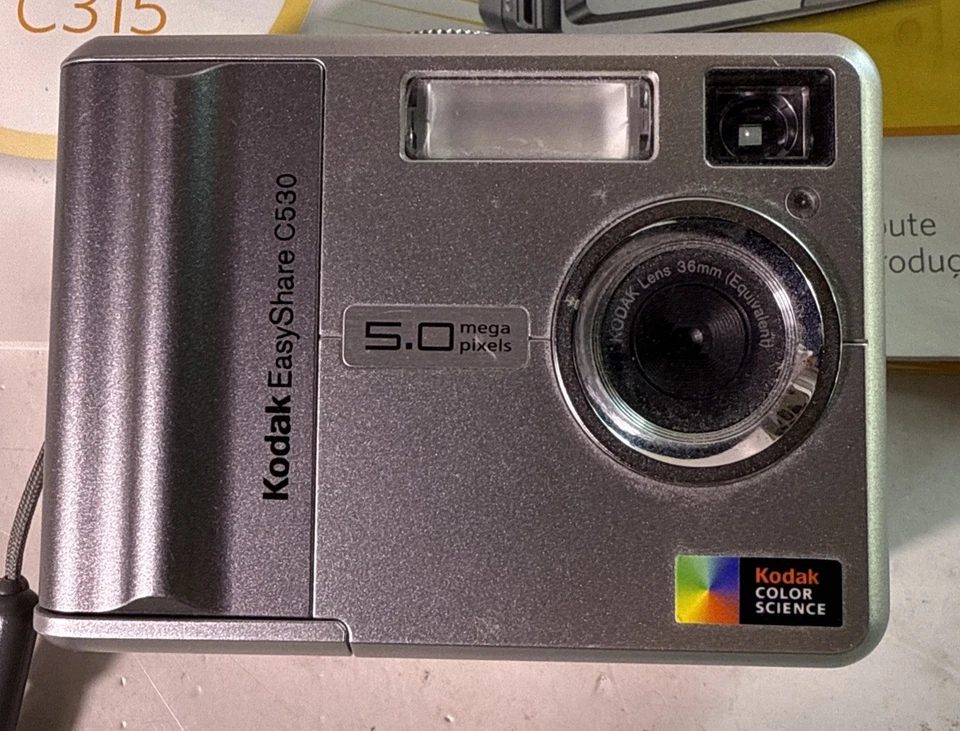 Kodak EasyShare C530 Digital Camera 5.0 MP Silver SD/MMC Tested Y2K - Image 2 of 4