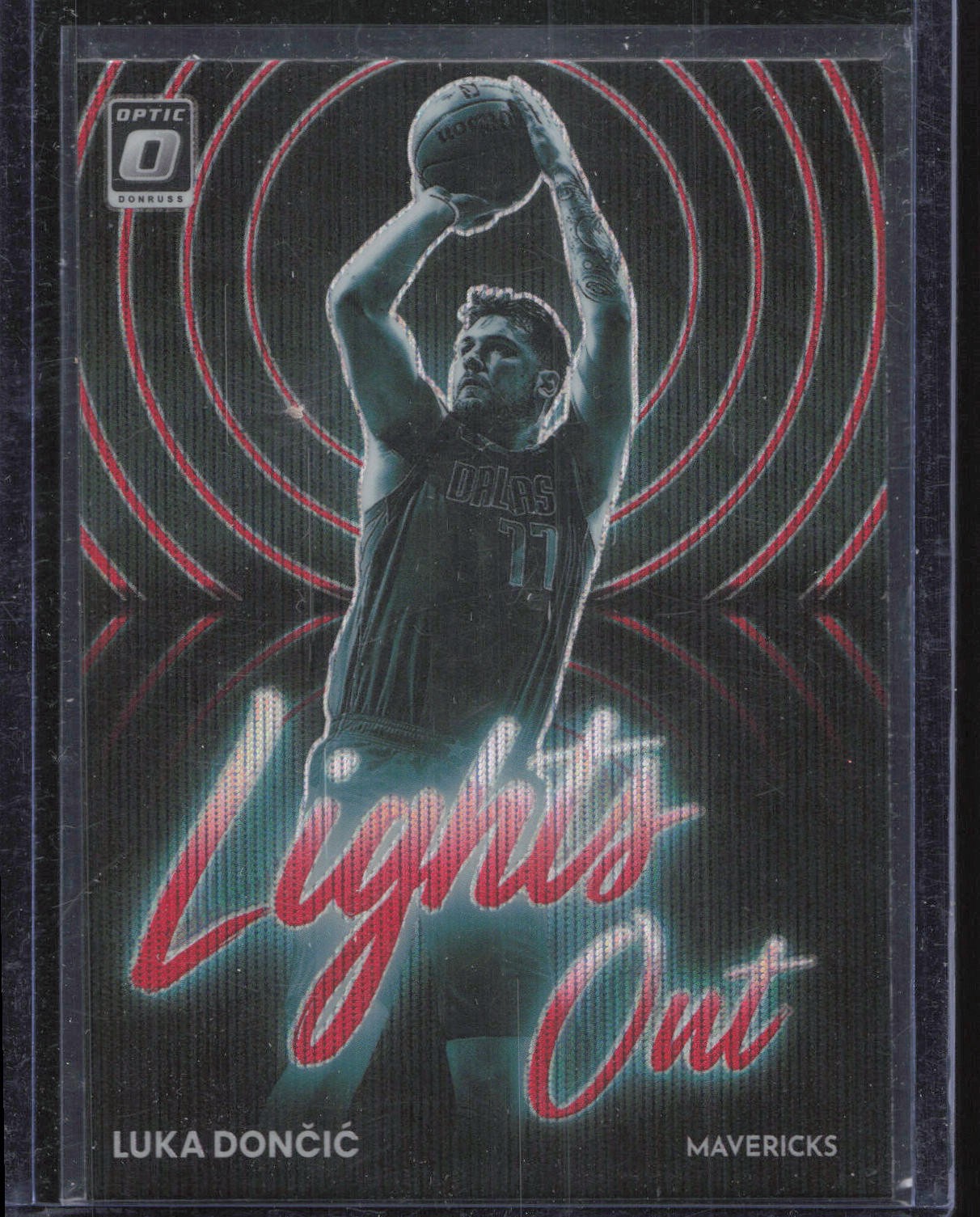2022-23 Donruss Optic #10 Luka Doncic Lights Out Red Wave