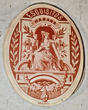 Esquisitos Habana Zigarren Zigarillo Tabak Reklame Etikett Havanna Kuba