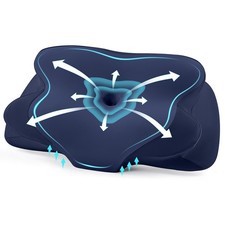 Cervical Neck Pillow- Ergonomic Pillows for Pain Relief, Contour Memory Foam ...