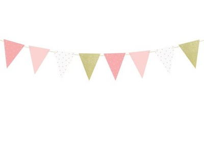 PartyDeco Roségoldene Geburtstagsgirlande