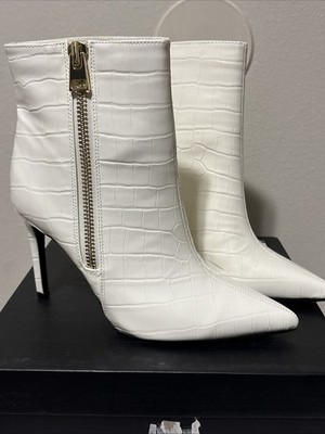 INC Womens Sarishaa White Heels Mid-Calf Boots Shoes 10.5 Medium