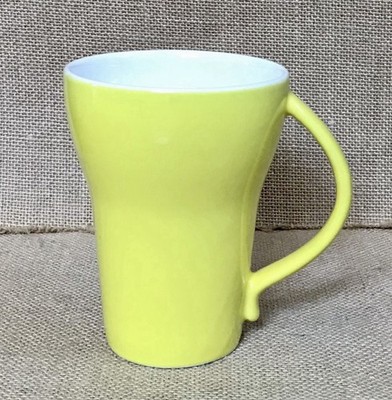 Maggi Yellow Coffee Mug Cup Fun Shape Bright Cheery Whimsical Kidcore Eclectic