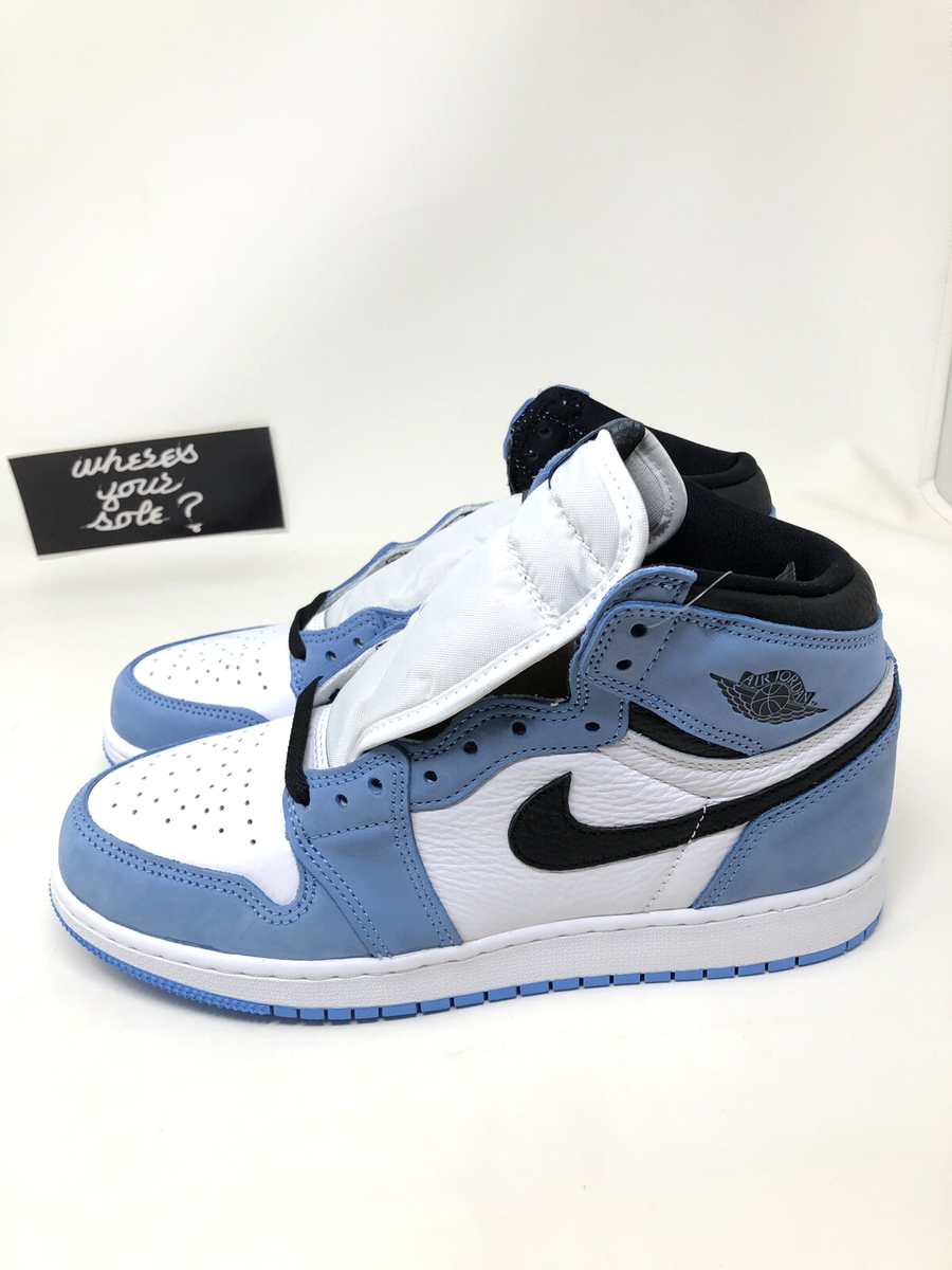 Nike Air Jordan 1 One University Blue Sz 7Y women 8.5 Grade School