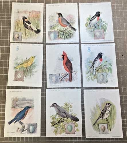 Lot of 9 American Song Bird Trading Cards Singer Sewing Machines   c