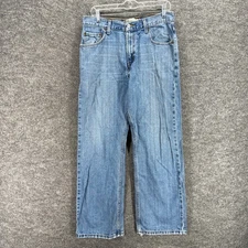 Levi's Jeans Men 30*32 Blue Denim Medium Wash Mid Rise Loose Straight 569