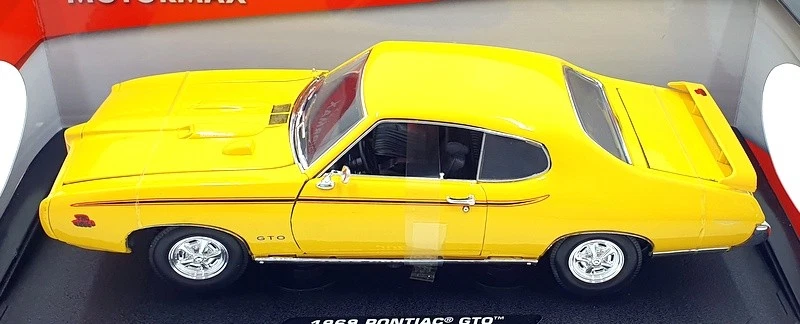 Motor Max 1/18 Scale Diecast 73133 - 1969 Pontiac GTO Judge - Yellow - Image 4 of 4
