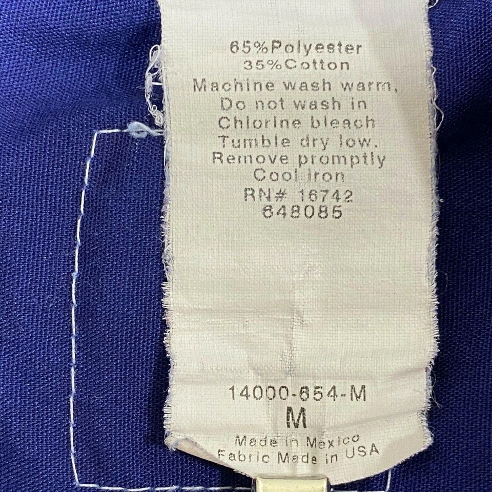 UA Scrubs Uniform Advantage Solid Blue Scrub Top Shirt Size Medium M - Image 4 of 4