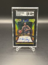 2019-20 Select Walt Frazier GOLD PRIZM ON CARD Auto JERSEY # 10/10 SGC 10/10 GEM