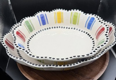 M. Bagwell Happy Together Casserole Dishes 15.5 Inches 12 Inches 