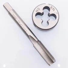 US Stock HSS M9 x 0.75mm Tap & M9 x 0.75mm Die Metric Thread Right Hand