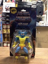 Mattel Masters Of The Universe Origins HYD31 – Mer-Man Cartoon Collection, Statuetta 14 Cm Con 16 Articolazioni, Tridente E Minifumetto