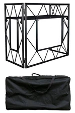 American DJ Pro Event Table 2 MB Portable Metal DJ Booth Facade in Black + Bag