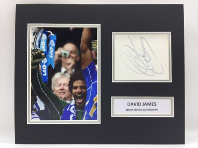 RARE David James Portsmouth signed Photo Display + COA AUTOGRAPH 2008 FA CUP
