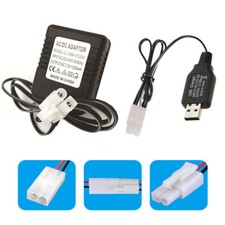 7.2V 9.6V 2Pin Power Supply Charger for NiCd NiMH Battery 220-240V EU Plug USB