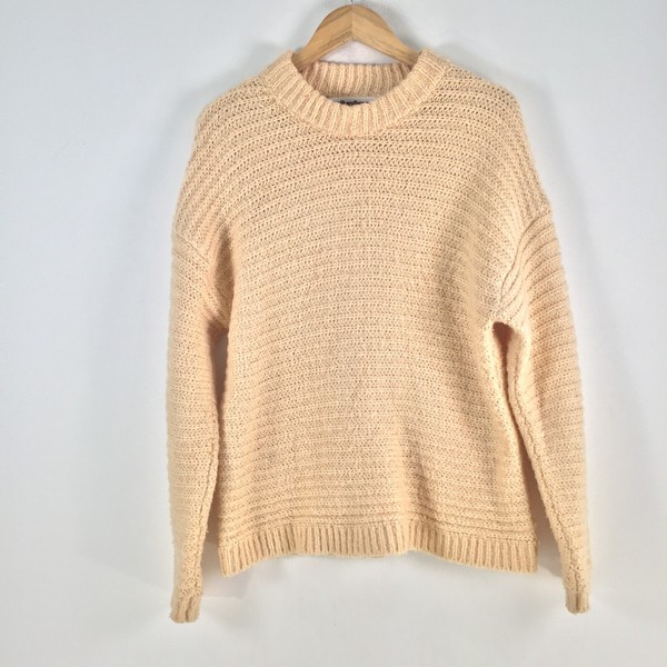 Milk & Honey womens knit sweater jumper size L cream crew neck  095460