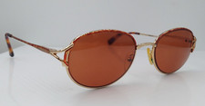 Vintage Boulevard Boutique B4148 Brown Gold Oval Metal Sunglasses FRAMES ONLY