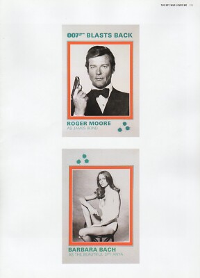 2002 Vintage JAMES BOND ''THE SPY WHO LOVED ME'' BRITISH MINI POSTERS Art Litho