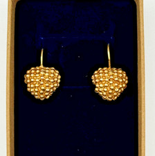 Gold-Tone Heart Leverback Earrings Holiday Stocking Stuffer Gift for Her