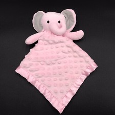 Pro Goleem Lovey Elephant Security Blanket Minky Satin Trim