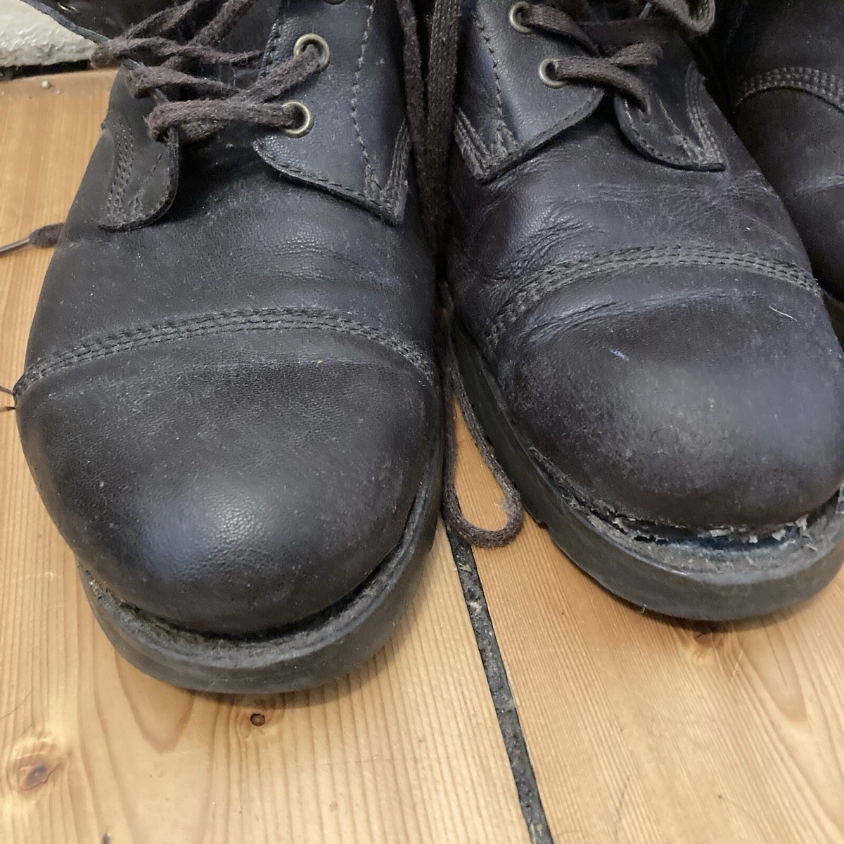 2x Pairs Wills Vegan Shoes Mens Work Boots Brown Size UK EU 42 Spare Or  Repair