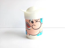 1971 Popeye the Sailor Kids Plastic Cup & Hat Deka Collectible Rare Cartoons