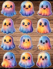 Pastel Ghost Die Cut Vinyl Stickers Scrapbooking Laptop Waterbottle