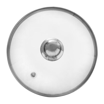 ORION Glasdeckel mit Edelstahlring für Topf Pfanne hitzebeständiges Glas Ø 22 cm