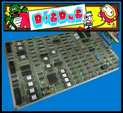 Arcade,Coin Operated, Amusement, Atari, Dig Dug, Board, CPU, Not Working