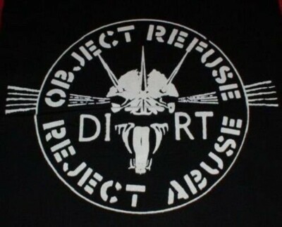 DIRT Object Refuse Reject Abuse big back patch anarcho punk crass conflict