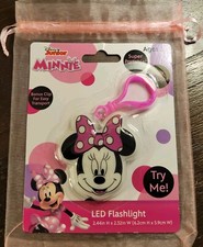 NEW Disney Junior Minnie Mouse Portable Clipable LED Flashlight Ages 6 