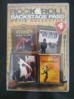 Rock & Roll Backstage Pass 4-Movie DVD Rolling Stones Neil Young U2 Bob Dylan