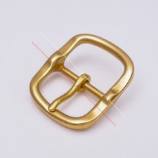 40MM HEAVY DUTY REAL SOLID BRASS HARDWARE CENTER BAR BELT BUCKLE REPLACEMENT