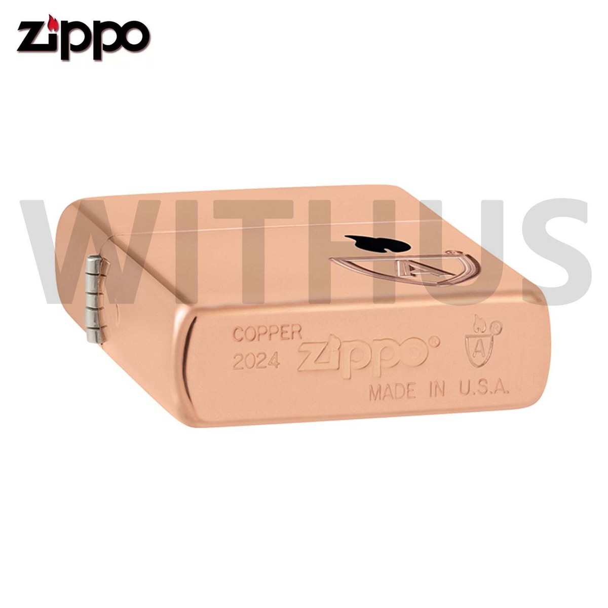 Zippo 46171 Armor Solid Copper Case Lighter, Black Insert New In