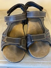 Khombu Men's Sandals Ankle Adjustable Strap Brown, Size 13, Good Condition.
