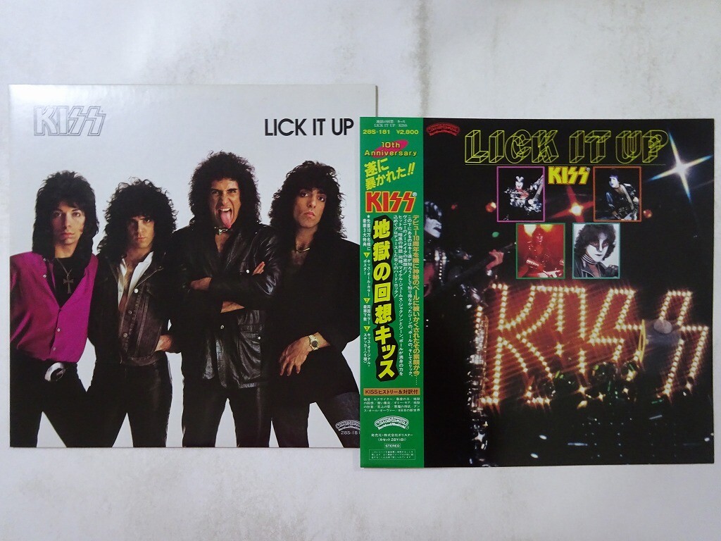 Kiss Lick It Up Casablanca 28S-181 Japan  VINYL LP OBI