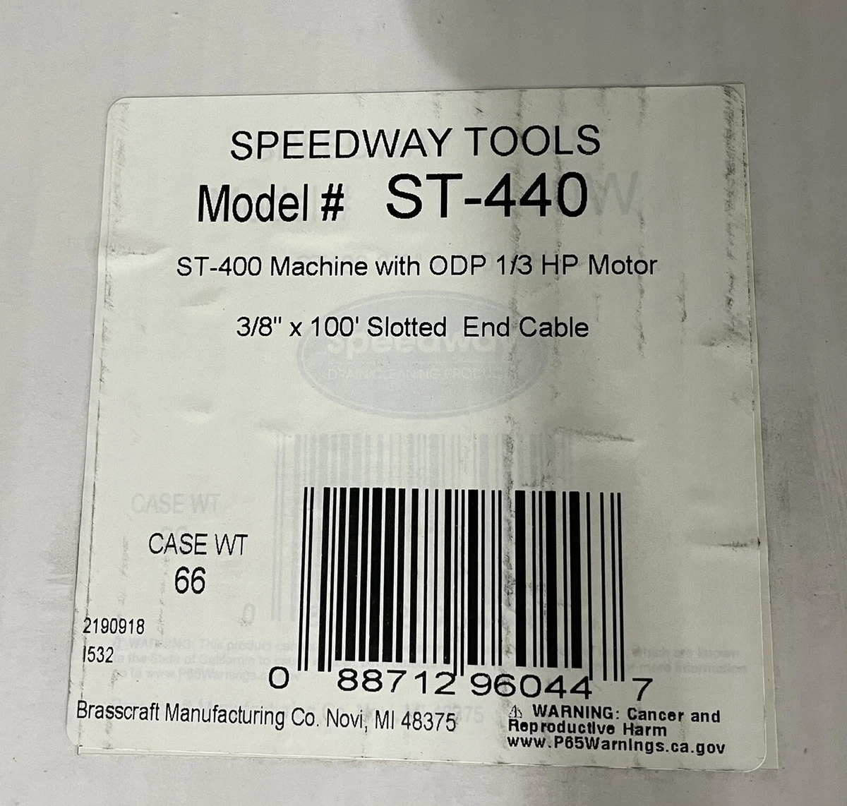 Speedway drain 2024 cleaning machine