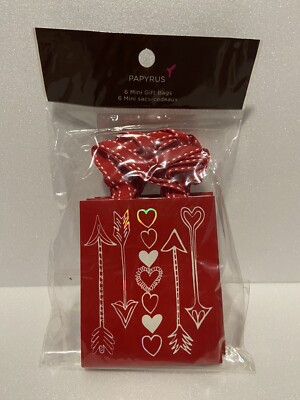 Papyrus Valentine s Day Mini Gift Bags 6ct Arrows