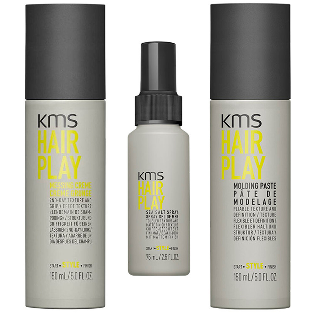 Спрей для волос KMS Hairplay с морской солью 75 мл Латунный крем паста для придания формы 150 мл 375 мл 13190₽