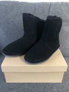 black fur boots