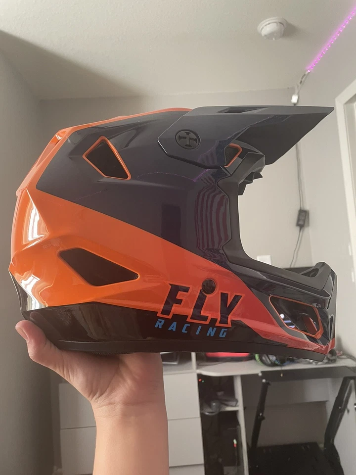 Casco de ciclismo Fly Racing Rayce azul marino/naranja - mediano Foto 3 de 4