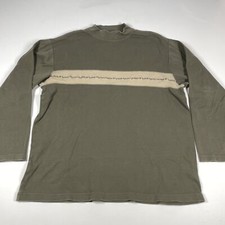 Vintage Chaps Ralph Lauren Mens Sweater Size 2XL Green Long Sleeve Spellout Logo