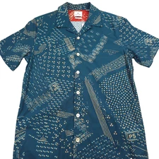 $175 PS Paul Smith Short Sleeve Button Front Camp Shirt Mens Size XS