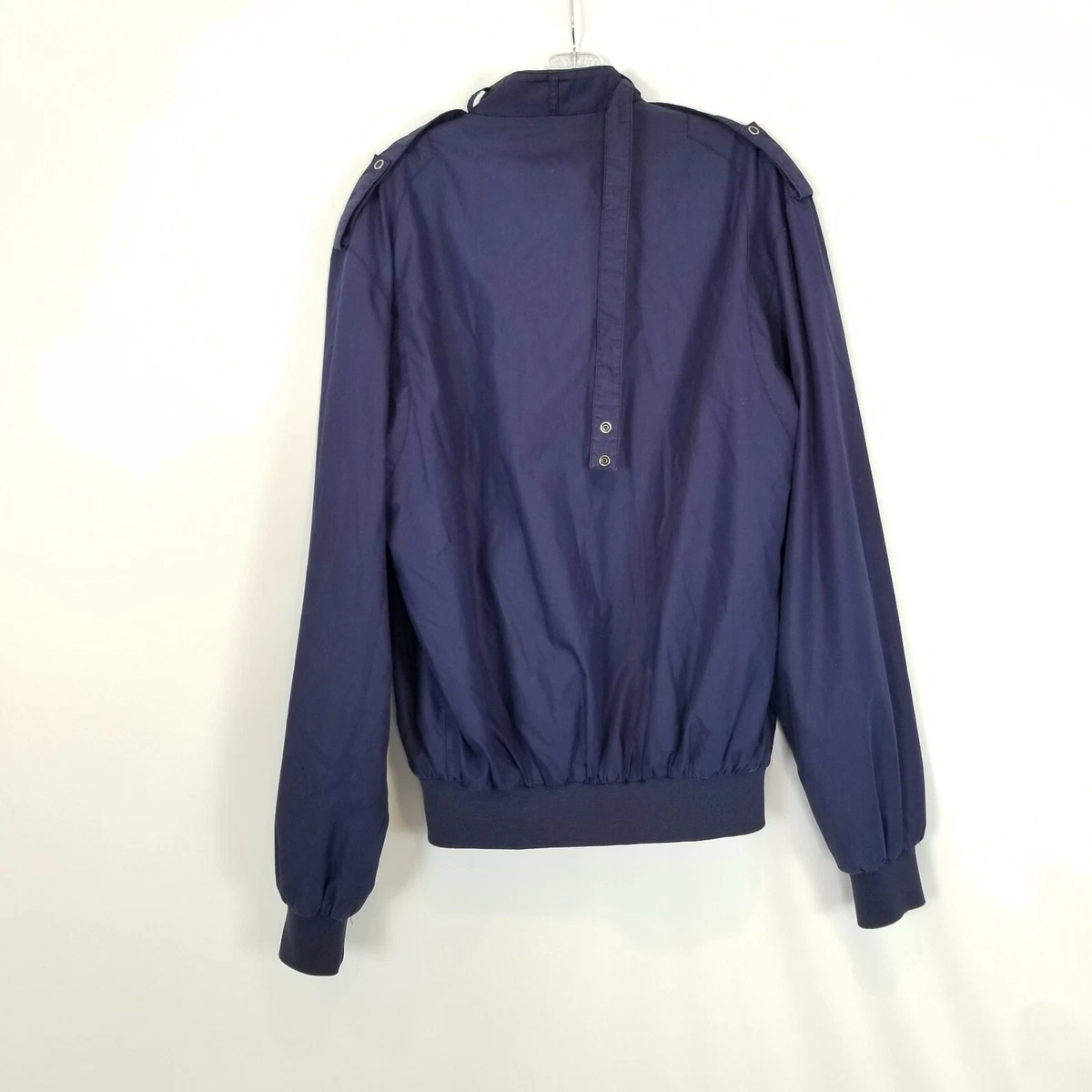 Members Only Mens 40L Navy Full Zip Bomber Jacket