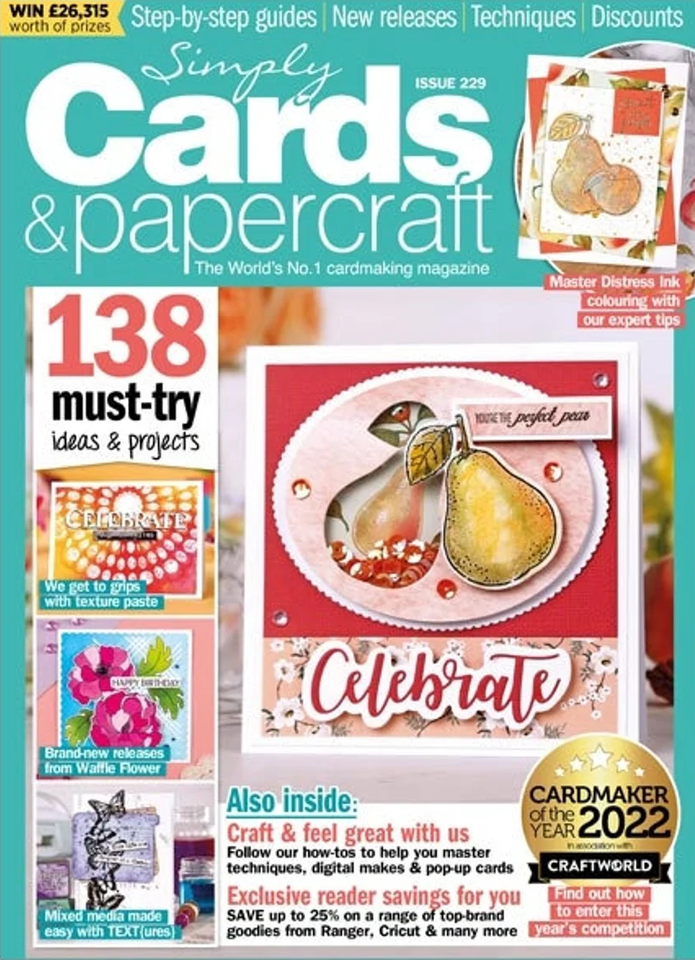 SIMPLY CARDS & PAPERCRAFT ISSUE 229 | CARDMAKING MAGAZINE 2022 | eBay