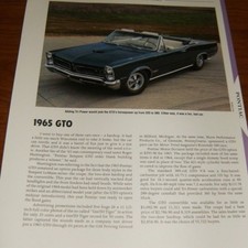 1965 Pontiac Gto Specs Info Photo 65 389 Convertible Lemans Tempest