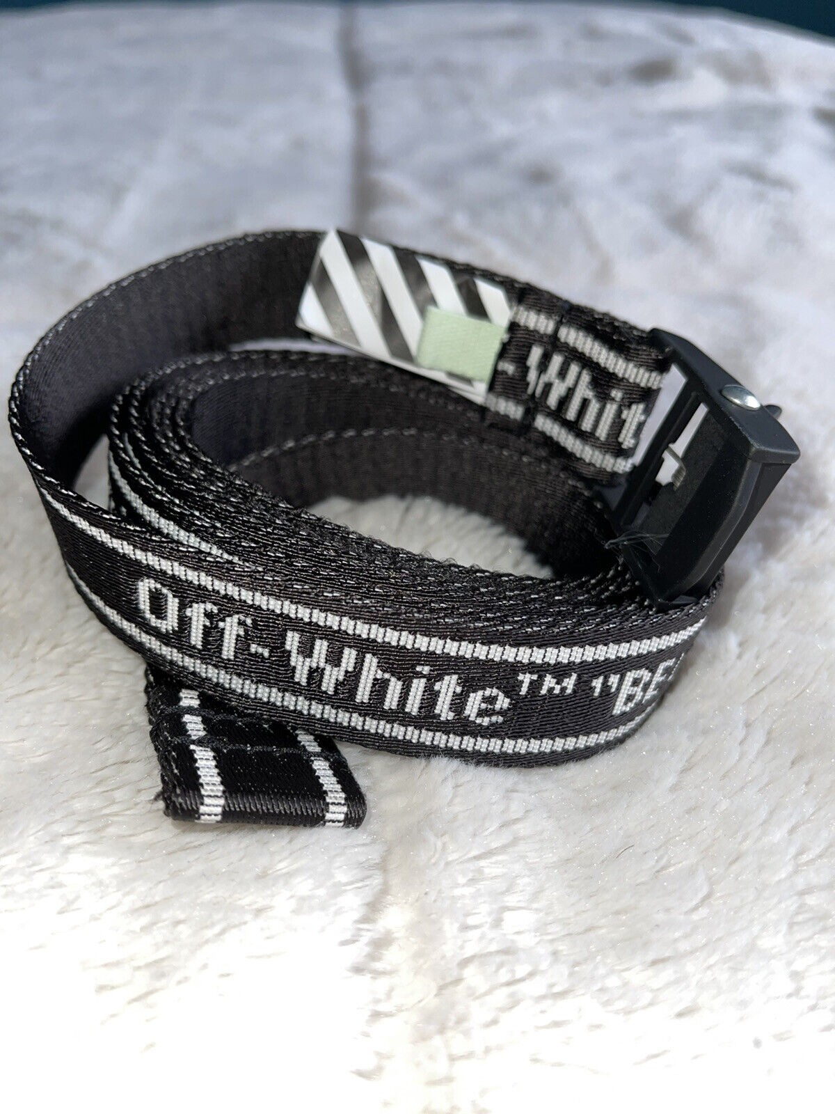 råb op Henfald indhente off white belt black | eBay