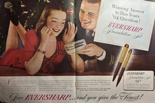 1945 Eversharp Presentation Set Pens Pencil Give Finest Christmas VTG Print Ad